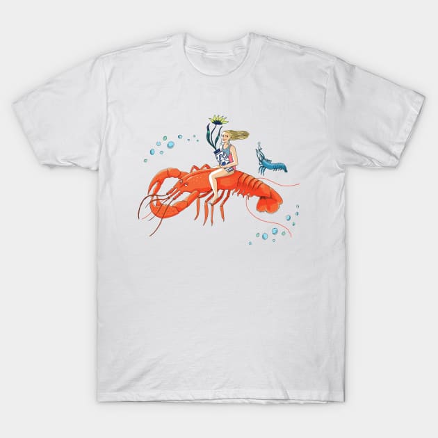 Lobster Girl T-Shirt by lindsaygrime